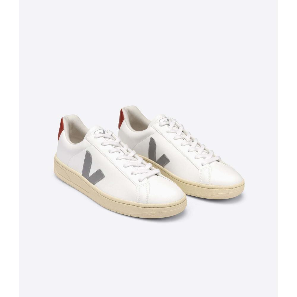 Veja URCA CWL OXFORD-GREY Women's Sneakers White/Red | NZ 632TCE